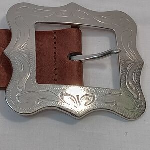 Polo Silver and Brown Men's Belt Size 30/32